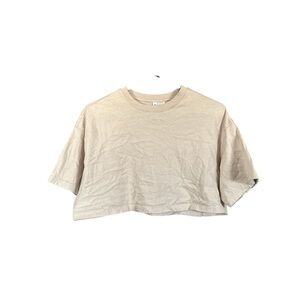 Beige H&M Divided Cropped T-Shirt